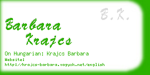 barbara krajcs business card